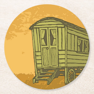 Dessous-de-verre Rond En Papier Gypsy caravan