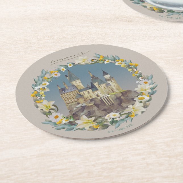 DESSOUS-DE-VERRE ROND EN PAPIER HARRY POTTER™ | CHÂTEAU HOGWARTS™ (Incliné)