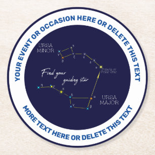 Dessous-de-verre Rond En Papier Hémisphère Nord Trouver Polaris Star