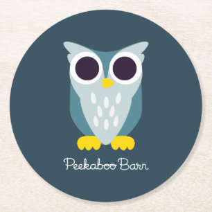 Dessous-de-verre Rond En Papier Henry le hibou