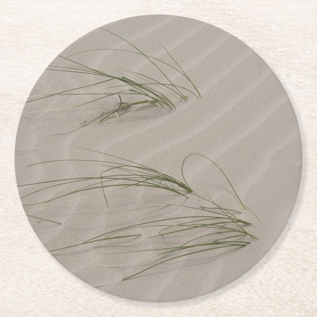 Dessous-de-verre Rond En Papier Herbe de plage (Devant)