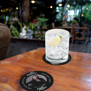 Dessous-de-verre Rond En Papier Homme mythe légende photo noir blanc fête