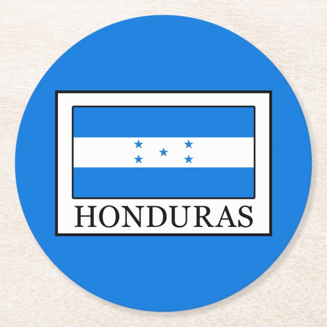 Dessous-de-verre Rond En Papier Honduras (Devant)