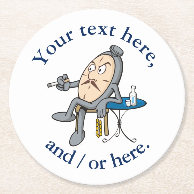 Dessous-de-verre Rond En Papier Horloge détendue (Devant)