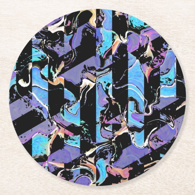Dessous-de-verre Rond En Papier Horreur pour les yeux  (Devant)