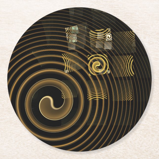Dessous-de-verre Rond En Papier Hypnosis (Devant)