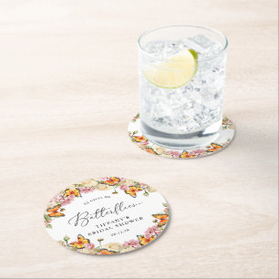 Dessous-de-verre Rond En Papier Il Me Donne Des Papillons Dans Le Ventre Réception