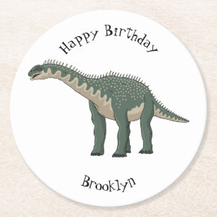 Dessous-de-verre Rond En Papier Illustration de Barapasaurus