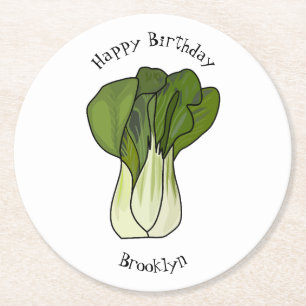 Dessous-de-verre Rond En Papier Illustration de Bok choy