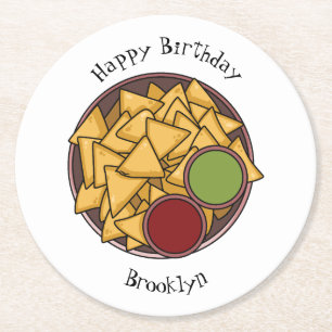 Dessous-de-verre Rond En Papier Illustration de Nachos
