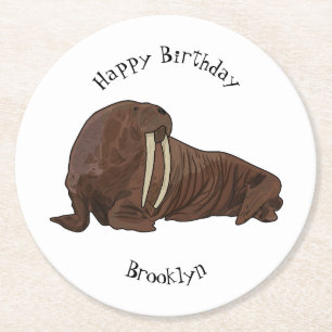 Dessous-de-verre Rond En Papier Illustration de Walrus