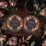 Dessous-de-verre Rond En Papier Imaginaire Enchantée jardin floral mariage<br><div class="desc">Elégante,  fantaisiste,  Imaginaire Enchantée Jardin Floral design parfait pour une fête enchantée sur le thème de la forêt. Ce design présente des éléments floraux dans un cadre de feuilles verts et des accents dorés. Correspondance d'articles dans notre boutique pour un thème de fête complet.</div>