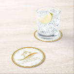 Dessous-de-verre Rond En Papier Immobilier Société Gold Open House personnalisable<br><div class="desc">Ce dessous de verre en papier chic de société immobilière pour une maison ouverte est fait sur mesure avec votre entreprise immobilière et nom de l'agent. Cet élégant cadeau de vente d'or dispose d'une jolie maison avec une veine météorologique sur le dessus et des courbes élégantes en dessous. Personnalisez cet...</div>