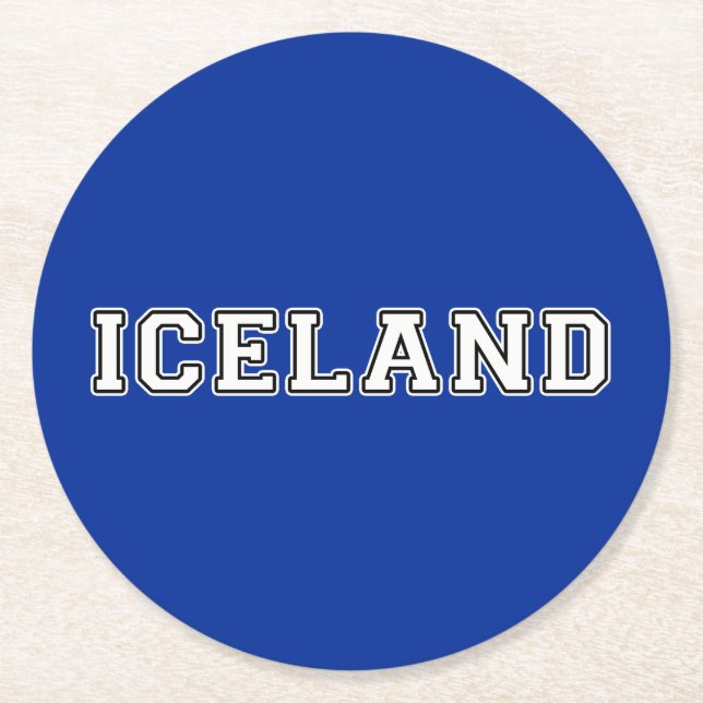 Dessous-de-verre Rond En Papier Islande (Devant)