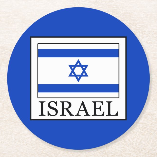 Dessous-de-verre Rond En Papier Israël (Devant)