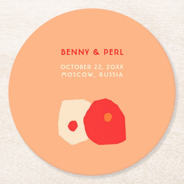 Dessous-de-verre Rond En Papier J'adore le Dessous de verre en papier (Devant)