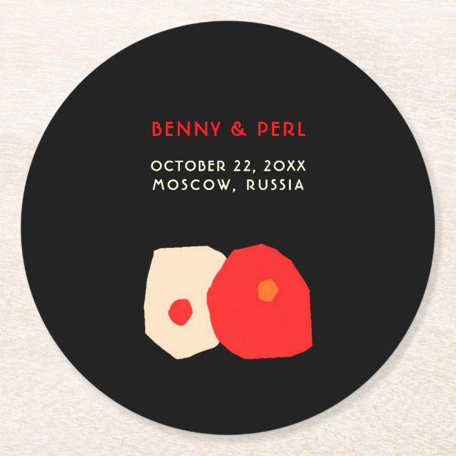 Dessous-de-verre Rond En Papier J'adore le Dessous de verre en papier (Devant)