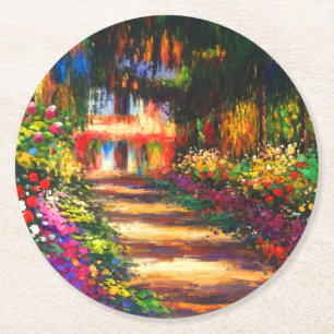 Dessous-de-verre Rond En Papier Jardin du Monet à Giverny