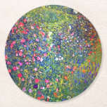 Dessous-de-verre Rond En Papier Jardin italien de Gustav Klimt<br><div class="desc">Sous-verres en papier représentant le tableau de Gustav Klimt Jardin italien (1913). Un beau jardin de fleurs colorées : rouge,  blanc,  rose,  violet. Un beau cadeau pour les amateurs d'Art nouveau et d'art autrichien.</div>