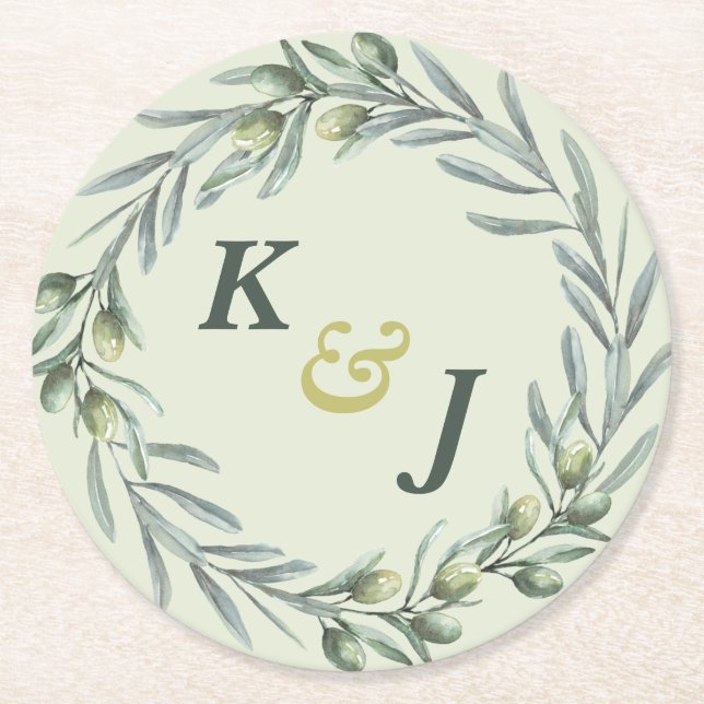 Dessous-de-verre Rond En Papier Jardin toscan (Devant)