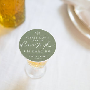 Dessous-de-verre Rond En Papier Je danse Mariage Réception Boisson Dessous de verr