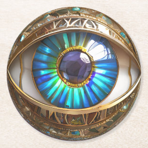Dessous-de-verre Rond En Papier Je garde mon troisième œil sur vous