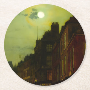Dessous-de-verre Rond En Papier John Atkinson Grimshaw Quais de Glasgow