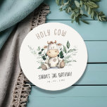 Dessous-de-verre Rond En Papier Jolie Vache Foliage Pastel Anniversaire de enfant<br><div class="desc">Si vous avez besoin d'un autre produit correspondant ou de la personnalisation,  veuillez envoyer un message via Zazzle.</div>