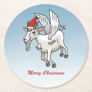 Dessous-de-verre Rond En Papier Joyeux Noël de The Flying Goat