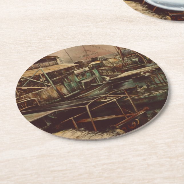 Dessous-de-verre Rond En Papier Joys de Jaffe (Incliné)