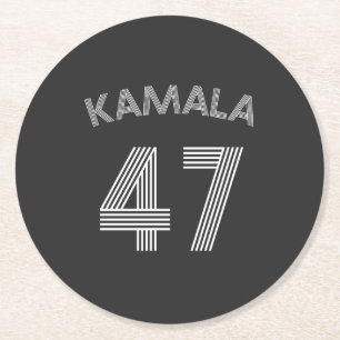 Dessous-de-verre Rond En Papier Kamala Harris 47ème président Election Gift
