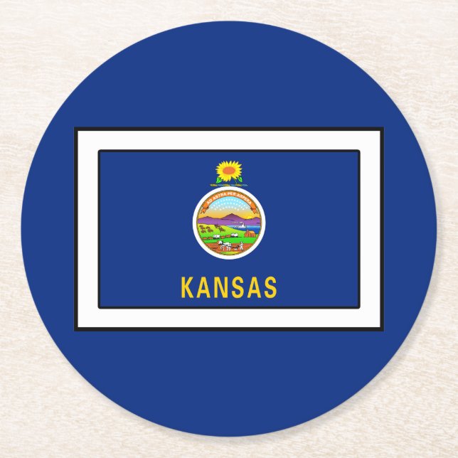 Dessous-de-verre Rond En Papier Kansas (Devant)