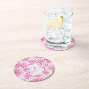 Dessous-de-verre Rond En Papier Koala Flower of life