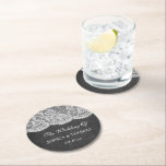 Dessous-de-verre Rond En Papier La collection de Mariages Chalkboard & Lace<br><div class="desc">Célébrez dans le style avec ces dessous de verre mariages rustiques et très tendance. Le design est facile à personnaliser avec votre propre libellé et votre famille et vos amis seront ravis de voir ces dessous de verre fabuleux. Les éléments correspondants se trouvent dans la collection.</div>