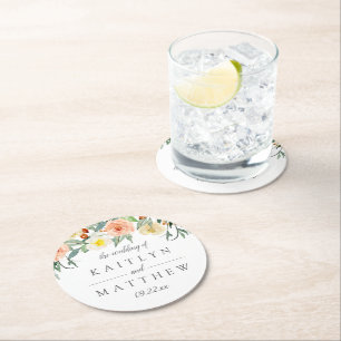 Dessous-de-verre Rond En Papier La collection de Mariages Spring Blossoms