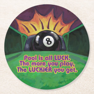 Dessous-de-verre Rond En Papier La piscine est la chance