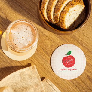 Dessous-de-verre Rond En Papier La Pomme De Notre Baby shower Oeil