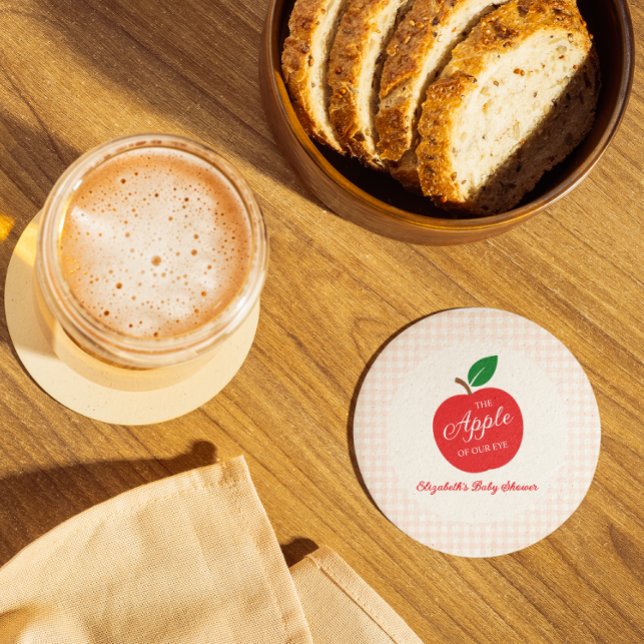 Dessous-de-verre Rond En Papier La Pomme De Notre Baby shower Oeil (Créateur téléchargé)