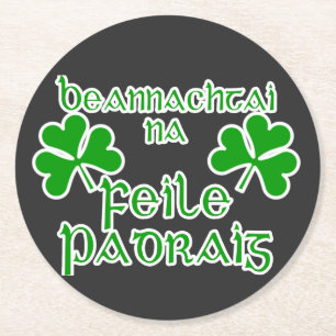 Dessous-de-verre Rond En Papier La Saint-Patrick gaélique
