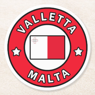 Dessous-de-verre Rond En Papier La Valette Malte