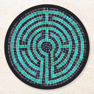 Dessous-de-verre Rond En Papier LABYRINTH III Dessous de verre à papier rond - noi