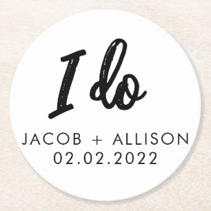 Dessous-de-verre Rond En Papier l'amour est doux élégant chocolat la faveur de mar