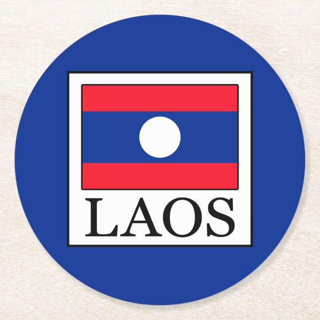 Dessous-de-verre Rond En Papier Laos (Devant)