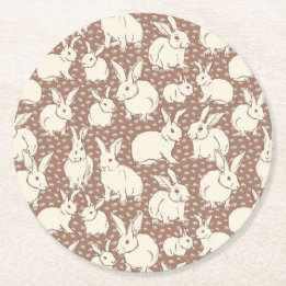 Dessous-de-verre Rond En Papier Lapin Moulin Moulin Bonanza - Mocha Mousse.
