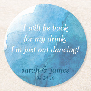 Dessous-de-verre Rond En Papier L'aquarelle de la marine ne prends pas mon verre J