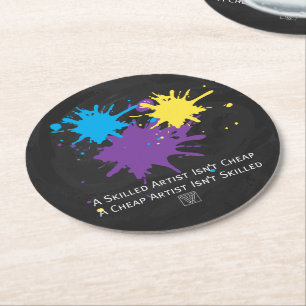 Dessous-de-verre Rond En Papier L'art n'est pas bon marché