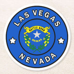 Dessous-de-verre Rond En Papier Las Vegas Nevada