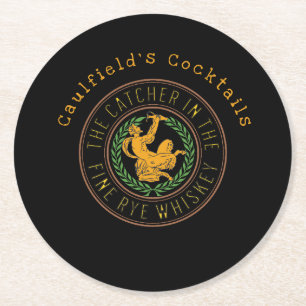 Dessous-de-verre Rond En Papier Le catcher dans la fine seigle Whisky Thème littér