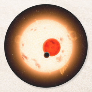Dessous-de-verre Rond En Papier Le système Kepler-16.