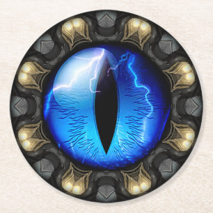 Dessous-de-verre Rond En Papier L'oeil du dragon